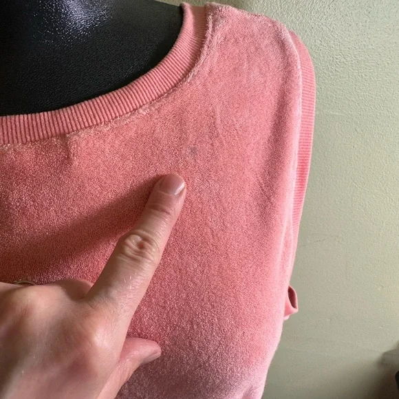 Beyond Yoga Out Of Town Terry Sleeveless Stretch Waist Mini Dress Orange Dream - Picture 7 of 7